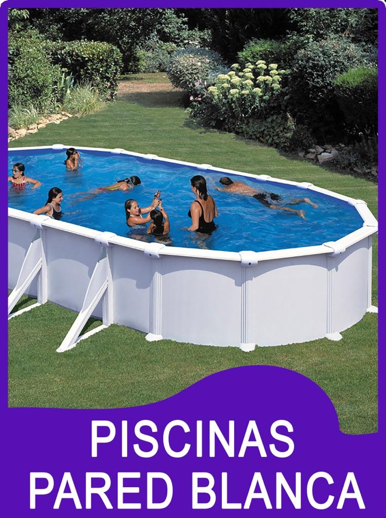 Piscinas pared blanca