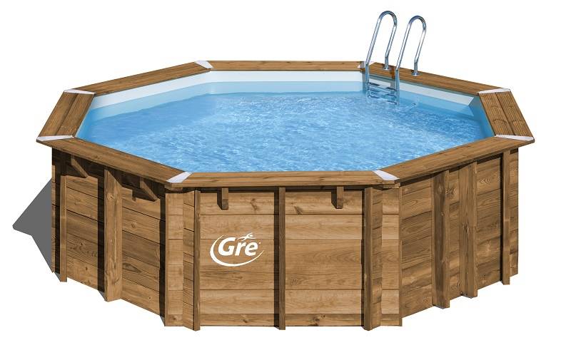 Piscina Sunbay circular Ananas de Ø 428 x 117 cm Wooden pools 790210 - Imagen 3