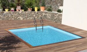 Piscina Sunbay cuadrada Carra 3 de 305 x 305 x 119 cm Wooden pools WPCARR3